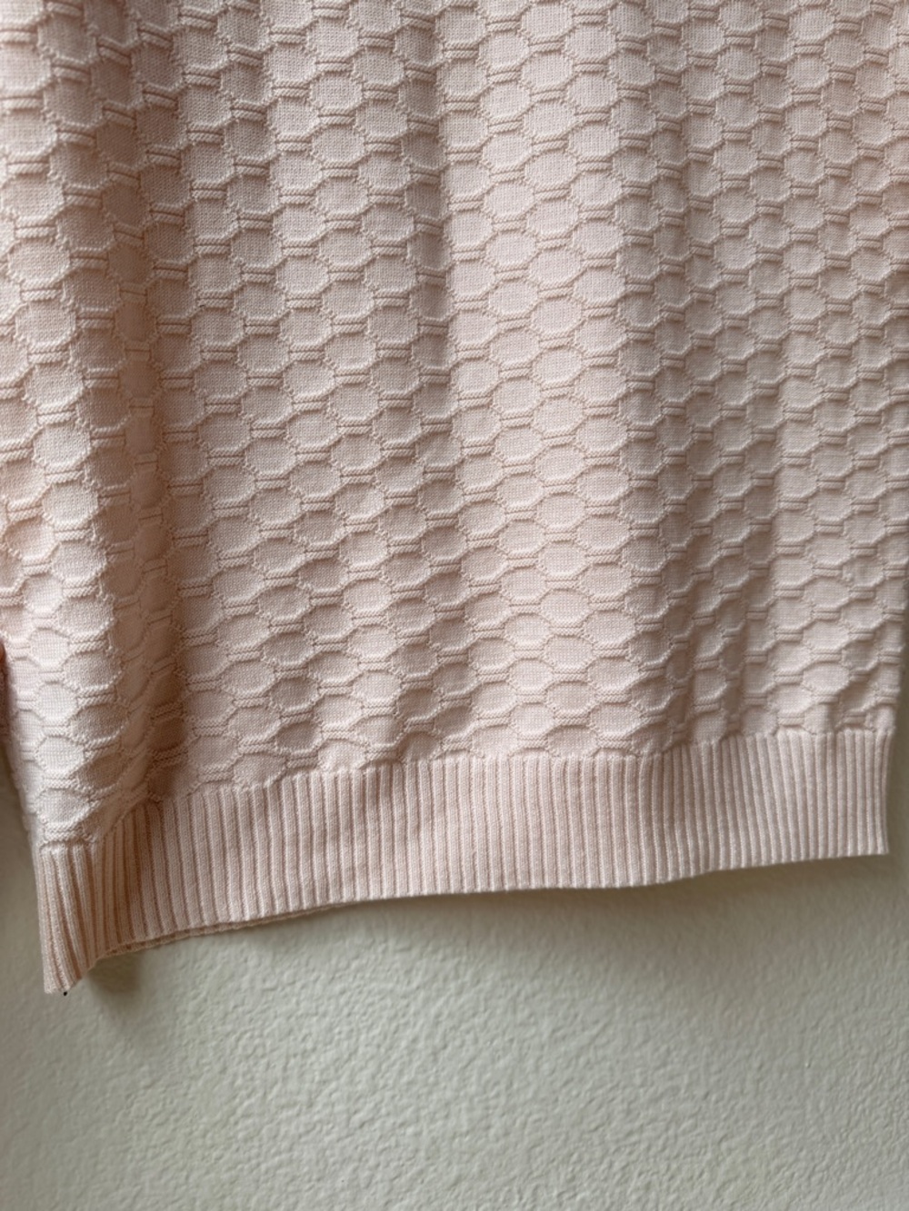 Ella Moss Cream Textured Knit V-Neck Sweater Small Soft Cozy Minimalist Layering - Picture 10 of 10